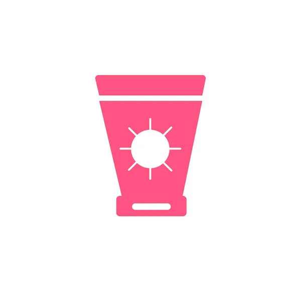 Иконка Крема Загара Белом Фоне Дизайна Вашего Веб Мобильного Приложения — стоковый вектор