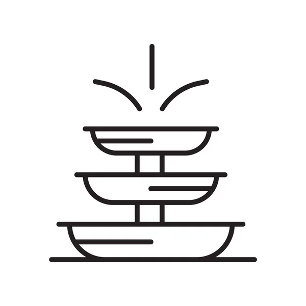 Icône de fontaine vecteur isolé sur fond blanc, Panneau de fontaine — Image vectorielle