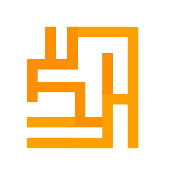 Labyrint-ikonen vektor logga och symbol isolerad på vit backgrou — Stock vektor