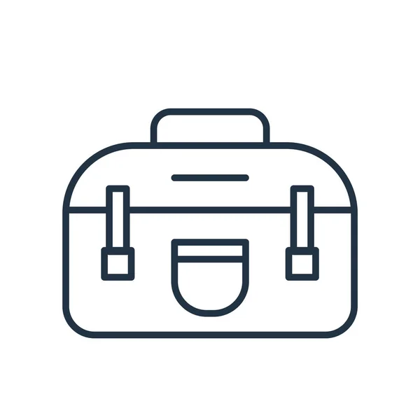 Beyaz arka plan üzerinde bavul işareti izole bavul simge vektör — Stok Vektör