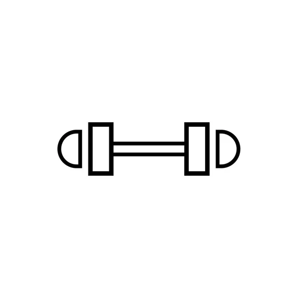 Barbell Pictogram Vector Geïsoleerd Een Witte Achtergrond Voor Web Mobiele — Stockvector