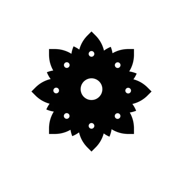 Japonský květ ikona vektor znamení a symbol izolovaných na bílém ba — Stockový vektor