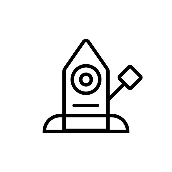 Icono Cápsula Espacial Aislado Fondo Blanco Para Diseño Aplicación Web — Vector de stock