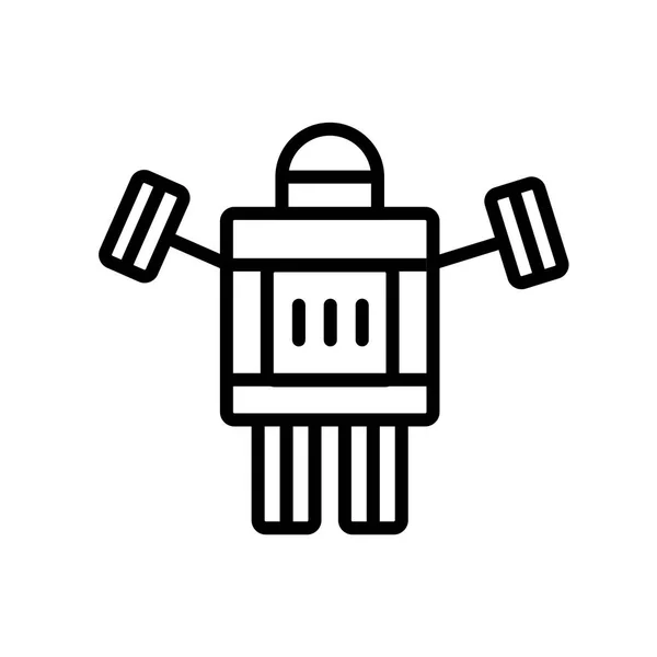 Robot Icon Isolated White Background Your Web Mobile App Design — Stock Vector