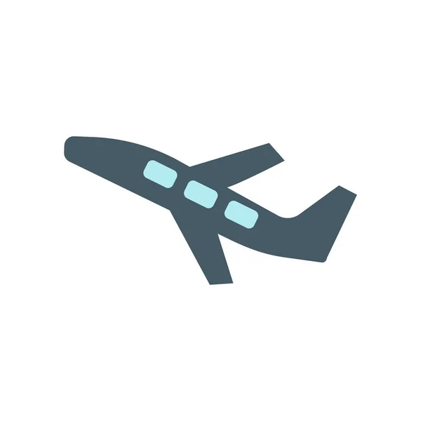 Web とモバイル アプリの設計 航空機のロゴのコンセプトのための白い背景に分離された飛行機のアイコン ベクトル — ストックベクタ