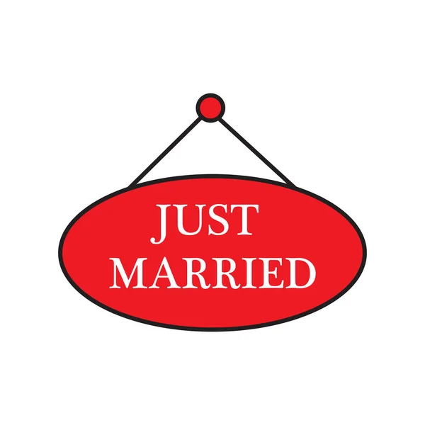 Just Married Icon Isolated White Background Your Web Mobile App — Stock Vector