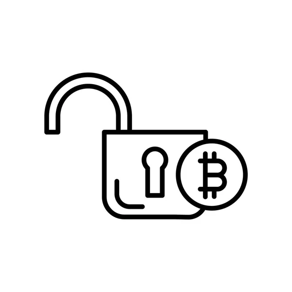 Bitcoin Icône Vecteur Isolé Sur Fond Blanc Bitcoin Signe Transparent — Image vectorielle