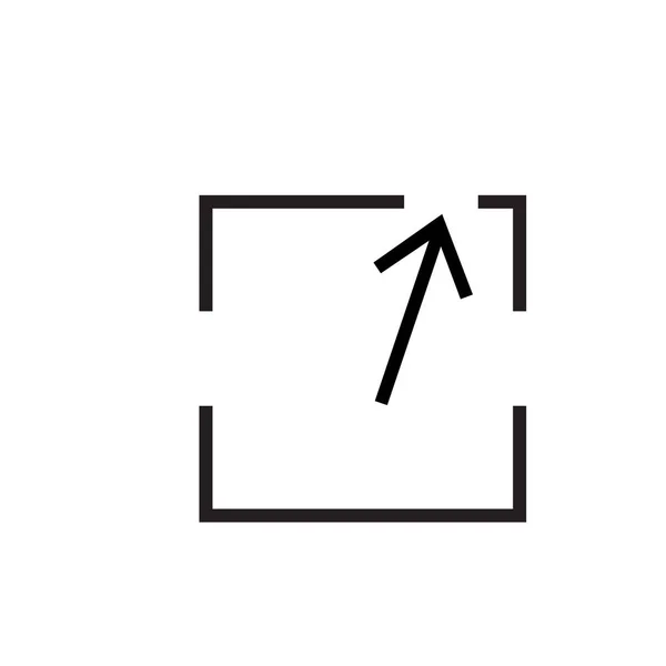 Expandir sinal vetor ícone e símbolo isolado no fundo branco , — Vetor de Stock