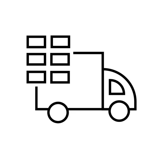 Mover a casa icono signo vectorial y símbolo aislado en blanco backgr — Vector de stock
