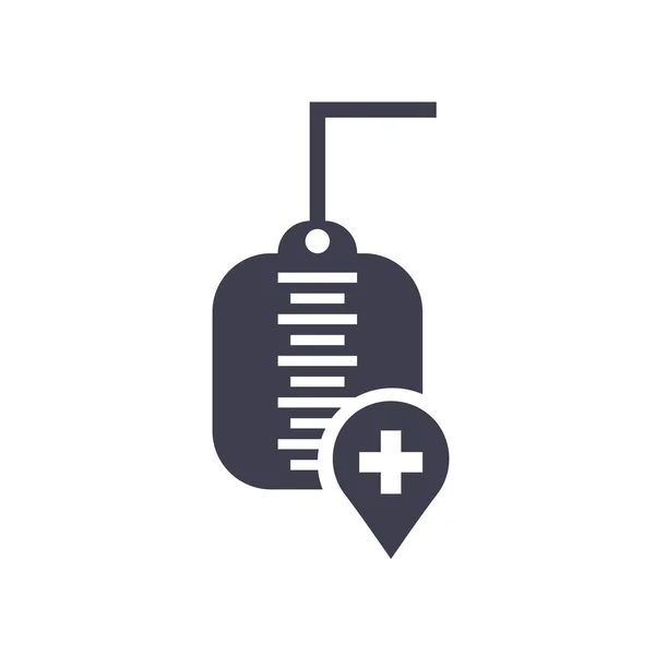 Transfusion Symbol Vektorzeichen und Symbol isoliert auf weißem Backgr — Stockvektor