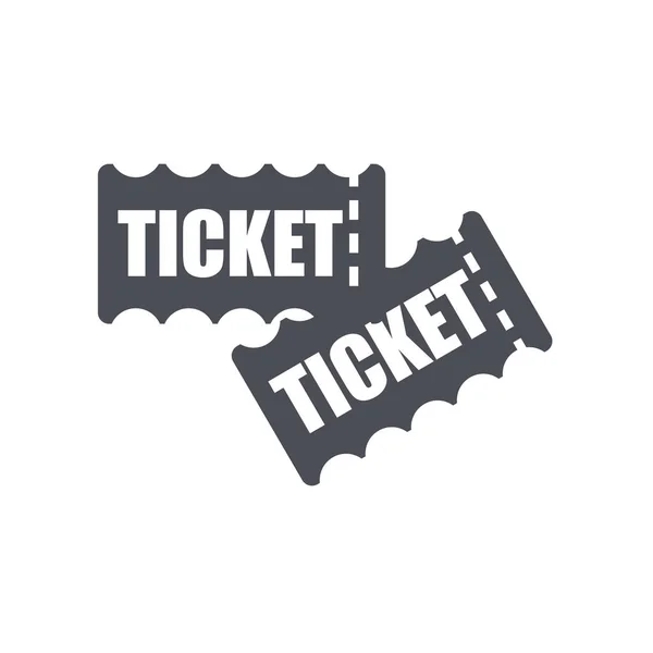 Tickets ícone vetor sinal e símbolo isolado no fundo branco —  Vetores de Stock