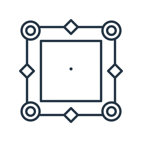 Ícone de retângulo redondo vetor isolado no fundo branco, Roun — Vetor de Stock