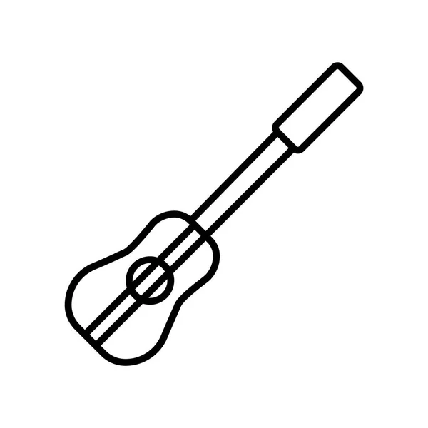 Icône de guitare signe vectoriel et symbole isolé sur fond blanc , — Image vectorielle