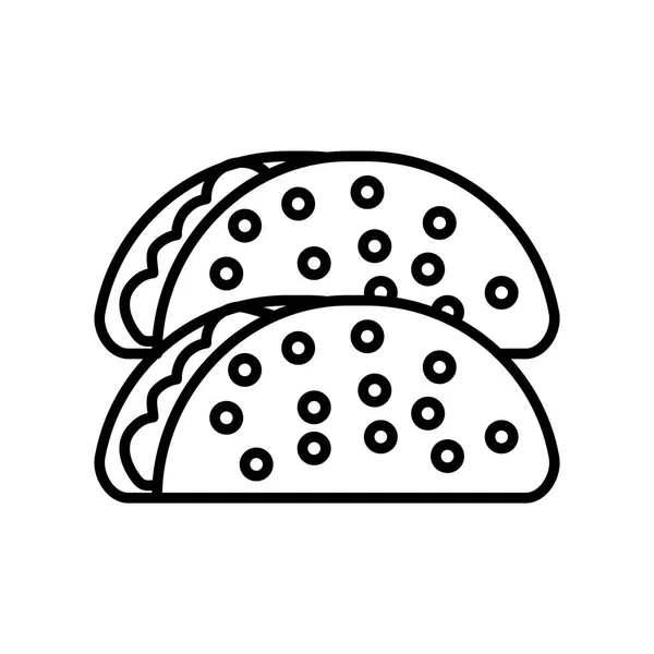 Taco Symbol Vektor Isoliert Auf Weißem Hintergrund Taco Transparentes Zeichen — Stockvektor