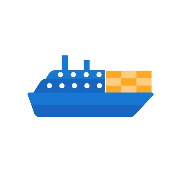 Schip Pictogram Vector Geïsoleerd Witte Achtergrond Voor Web Mobiele App — Stockvector