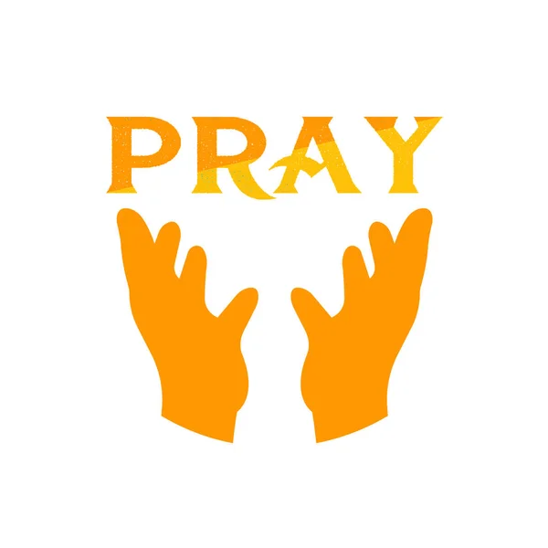 Pray Icon Vector Isolato Sfondo Bianco Progettazione App Web Mobile — Vettoriale Stock