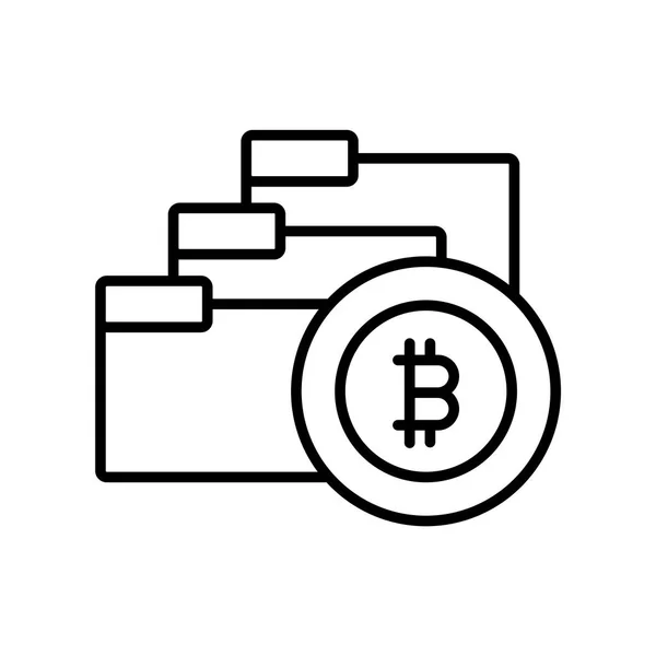 Bitcoin Icône Vecteur Isolé Sur Fond Blanc Bitcoin Signe Transparent — Image vectorielle