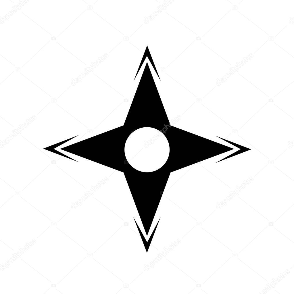 Ninja Shuriken icon vector isolated on white background for your web and mobile app design, Ninja Shuriken logo concept