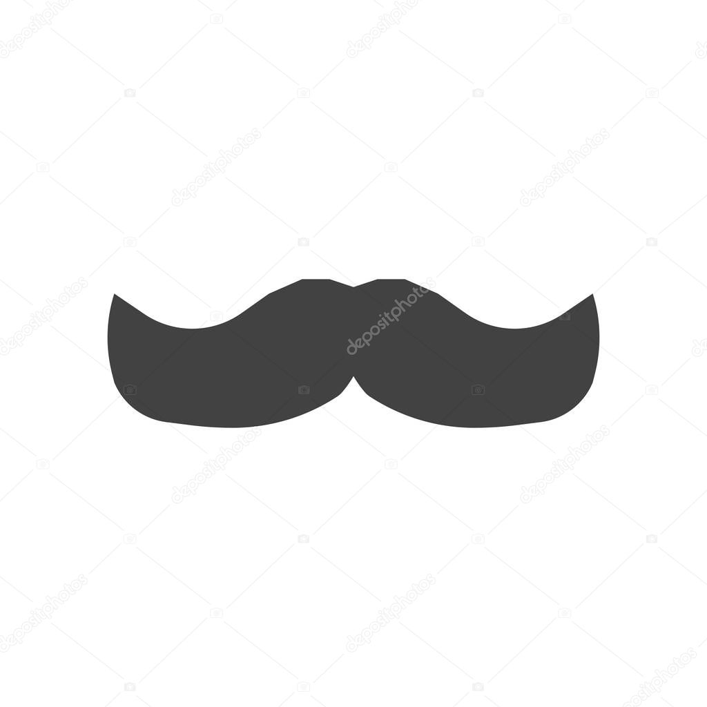 Mustache icon vector isolated on white background for your web and mobile app design, Mustache logo concept