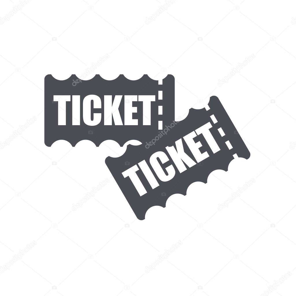 Tickets icon vector isolated on white background for your web and mobile app design, Tickets logo concept