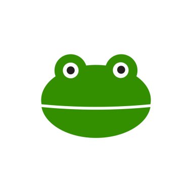 Kurbağa simge vektör işareti ve beyaz arka plan üzerinde izole sembolü