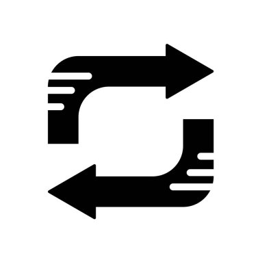 Web ve mobil uygulaması tasarım için beyaz arka plan üzerinde izole simgesini tekrar