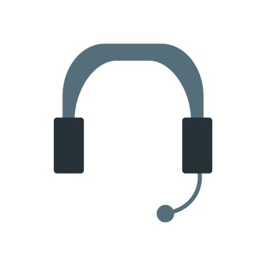 Kulaklık simge vektör işareti ve üzerinde beyaz backgro izole sembolü