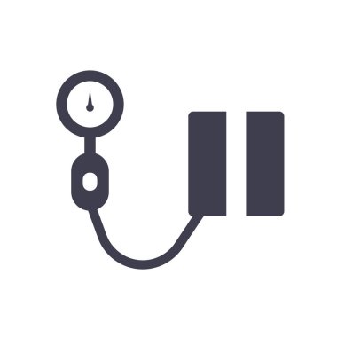 Kan basıncı simge vektör işareti ve üzerinde beyaz bac izole sembolü