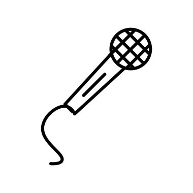 Şarkı simge vektör işareti ve beyaz arka plan üzerinde izole sembolü