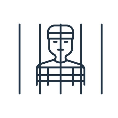 Beyaz arka plan üzerinde mahkum işareti izole mahkum simge vektör