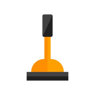 Oyun çubuğu simge vektör işareti ve üzerinde beyaz adam izole sembolü