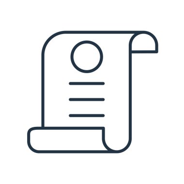 Beyaz arka plan üzerinde kağıt işareti izole kağıt simge vektör