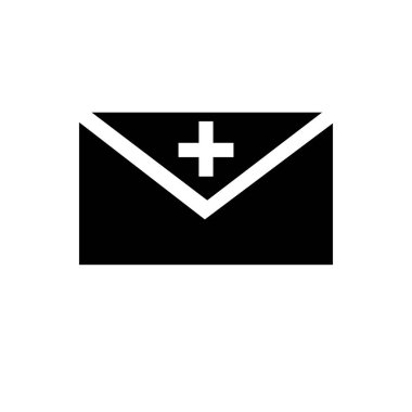 Yeni e-posta simgesi üzerinde izole beyaz arka plan web ve mobil uygulaması tasarım, yeni e-posta logo kavramı için vektör