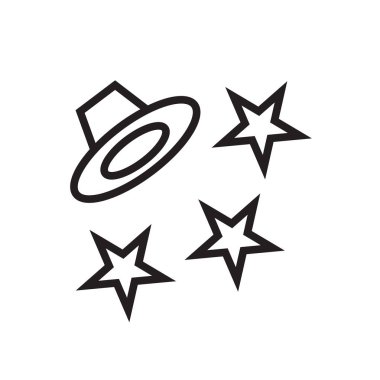 Web ve mobil uygulaması tasarım için beyaz arka plan üzerinde izole sihirli şapka simgesi