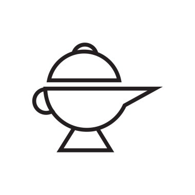 Web ve mobil uygulaması tasarım için beyaz arka plan üzerinde izole lamba simgesi