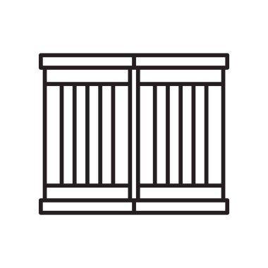 Beyaz arka plan, varil şeffaf işareti, ince bir çizgi üzerinde tasarım öğeleri anahat tarzı izole varil simge vektör