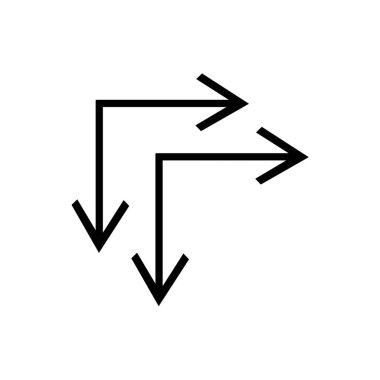 Yatay okları simge vektör web ve mobil uygulaması tasarımı, yatay oklar logo kavramı için izole üzerinde beyaz arka plan