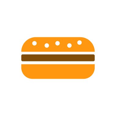 Web ve mobil uygulaması tasarım için beyaz arka plan üzerinde izole sandviç simgesi