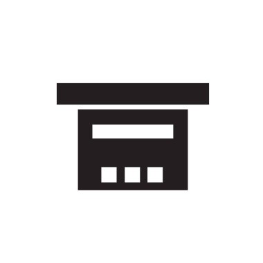 Web ve mobil uygulaması tasarımı, paket logo kavramı için beyaz arka plan üzerinde izole paket simge vektör