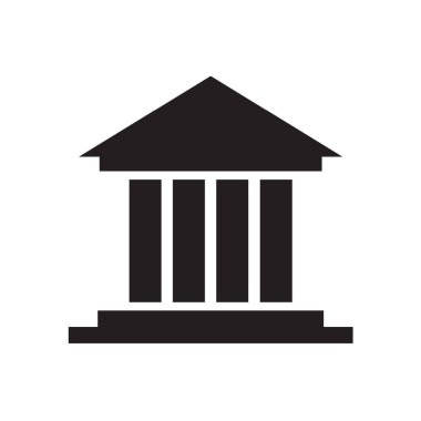 Kamu Müzesi simge vektör web ve mobil uygulaması tasarımı, kamu Müzesi logo kavramı üzerinde izole beyaz arka plan