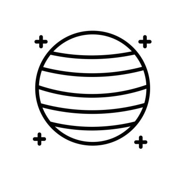 Web ve mobil uygulaması tasarım için beyaz arka plan üzerinde izole Uranüs simgesi