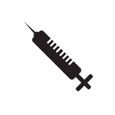 Web ve mobil uygulaması tasarım için beyaz arka plan üzerinde izole şırınga simgesi