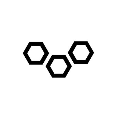Moleküler bağ simge vektör web ve mobil uygulaması tasarımı, moleküler bağ logo kavramı için izole üzerinde beyaz arka plan