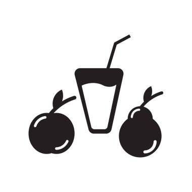 Web ve mobil uygulaması tasarım için beyaz arka plan üzerinde izole meyve suyu simgesi