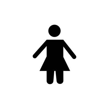 Web ve mobil uygulaması tasarımı, kadın logo kavramı için beyaz arka plan üzerinde izole kadın simge vektör