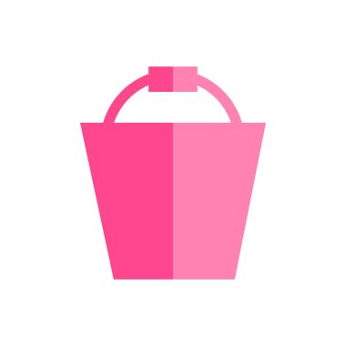 Kova simge vektör işareti ve beyaz arka plan üzerinde izole sembolü