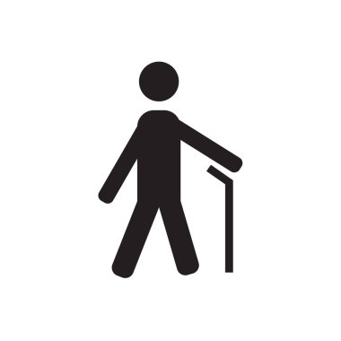 Yaya yürüyüş simge vektör web ve mobil uygulaması tasarımı, logo kavramı yaya yürüyüş için izole üzerinde beyaz arka plan