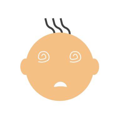 Belli belirsiz bir gülümseme simge vektör işareti ve üzerinde beyaz backgr izole sembolü