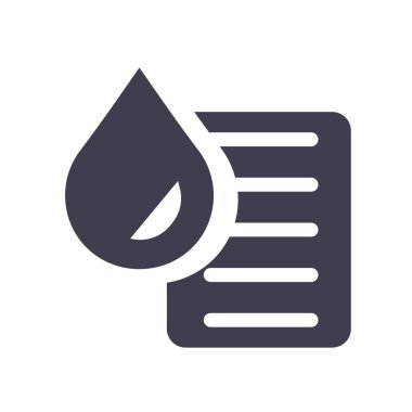 Kan testi simge vektör işareti ve üzerinde beyaz backgro izole sembolü