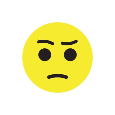 Web ve mobil uygulaması tasarım için beyaz arka plan üzerinde izole üzgün simgesi